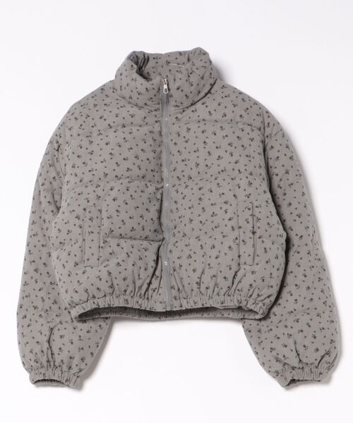 おしゃれスタ コート アウター 小花柄中綿ジャケット レディース