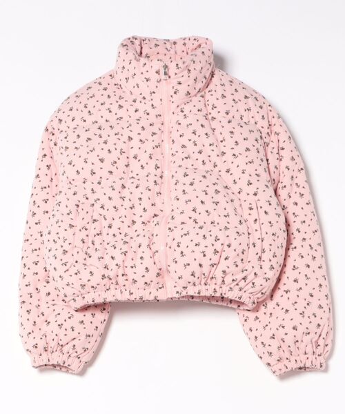 おしゃれスタ コート アウター 小花柄中綿ジャケット レディース