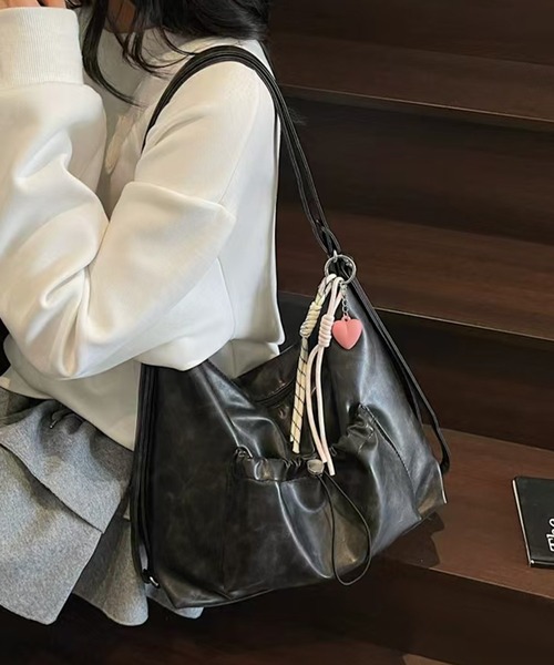 NuNuNa ショルダーバッグ バッグ 「NuNuNa」2WAY 合成皮革ドロスト