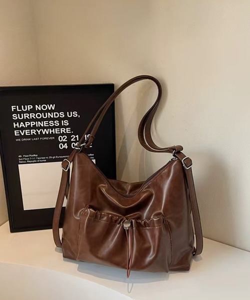 NuNuNa ショルダーバッグ バッグ 「NuNuNa」2WAY 合成皮革ドロスト