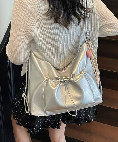 NuNuNa ショルダーバッグ バッグ 「NuNuNa」2WAY 合成皮革ドロスト