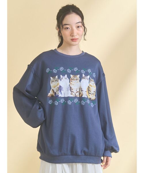 merry jenny（メリージェニー） トレーナー スウェット blooming cat