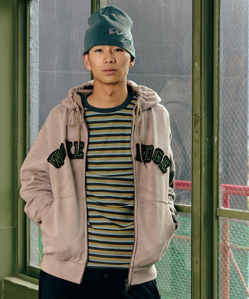 WOKE EDGE（ウォークエッジ） パーカー Faded Embroidery Zip Up
