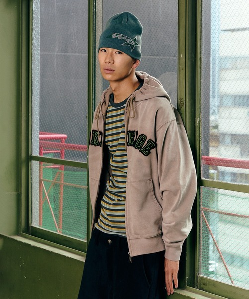 WOKE EDGE（ウォークエッジ） パーカー Faded Embroidery Zip Up