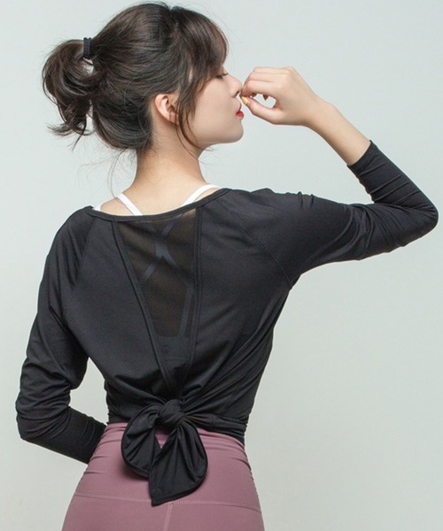 「HYSSHOP」 「daycloset」長袖カットソー L ブラック レディース_画像8