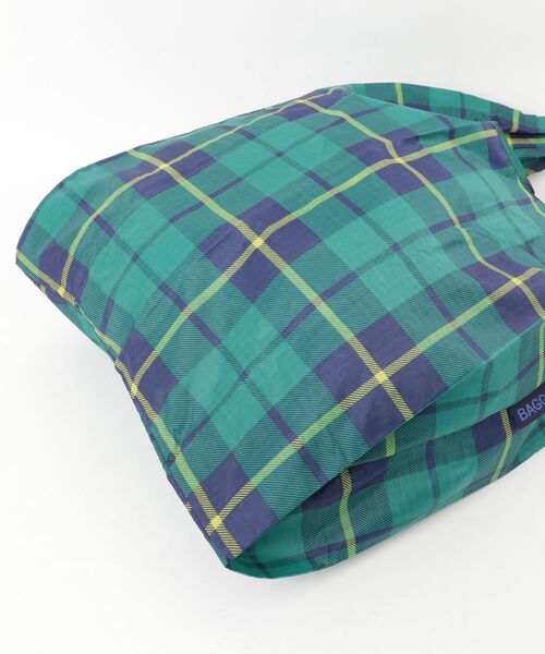 「BAGGU」 チェック柄ハンドバッグ - グリーン レディース_画像3