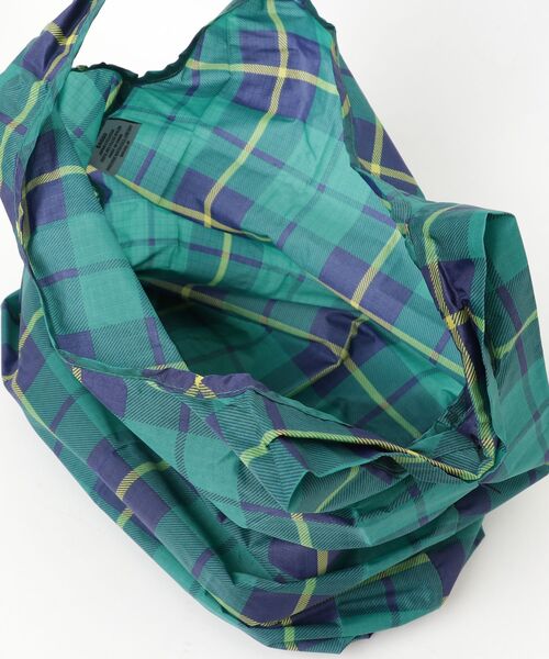 「BAGGU」 チェック柄ハンドバッグ - グリーン レディース_画像4