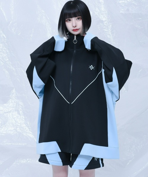 メンズファッション 「REFLEM」 ジャージブルゾン FREE ブラック