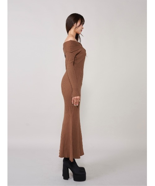 【新品未使用】ダーリッチ ニットワンピース Darich（ダーリッチ） ニットワンピース FREE ブラウン レディース