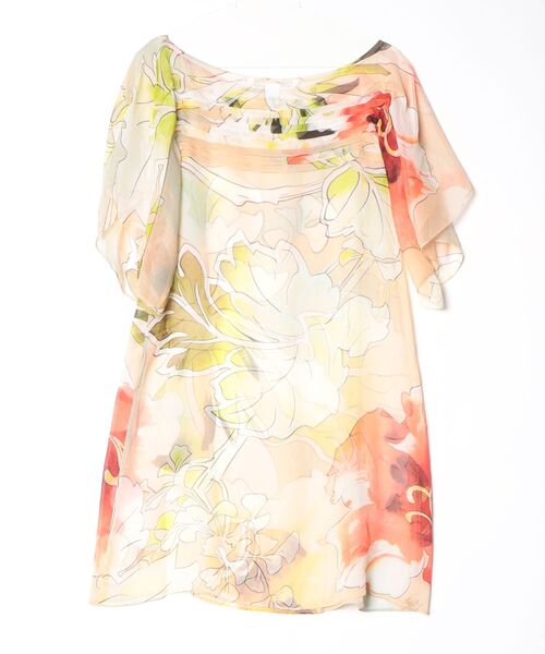 「DIANE von FURSTENBERG」 半袖ワンピース 6 グリーン レディース_画像2