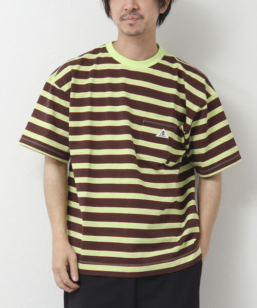 「GEVACO」 半袖Tシャツ L ピンク系その他 メンズ_画像9
