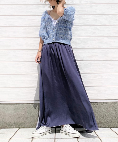 「Q」 ニットカーディガン MEDIUM オレンジ レディース_画像9