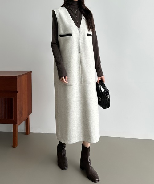 「COCOMOMO」 サロペットスカート L ブラック レディース_画像7