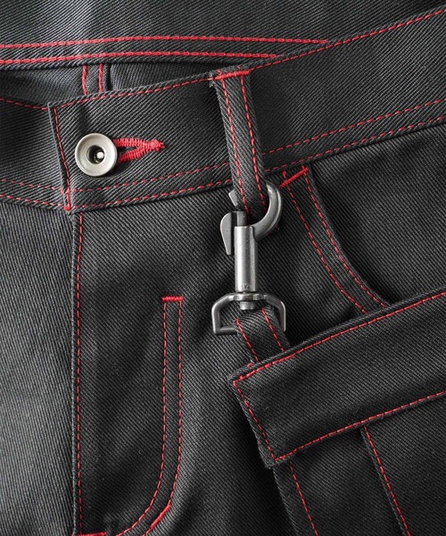 「SHAREEF」 スキニーパンツ 3 ブラック メンズの画像2