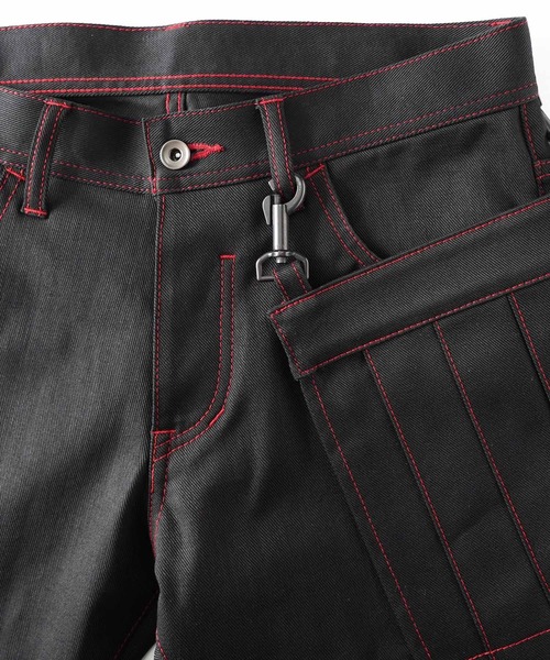 「SHAREEF」 スキニーパンツ 3 ブラック メンズの画像3