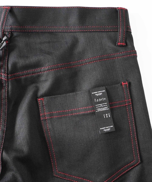 「SHAREEF」 スキニーパンツ 3 ブラック メンズの画像5