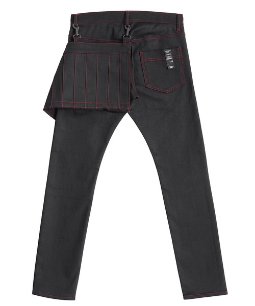 「SHAREEF」 スキニーパンツ 3 ブラック メンズの画像7