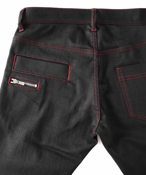 「SHAREEF」 スキニーパンツ 3 ブラック メンズの画像9