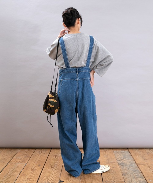 「URCH RNA」 パンツ FREE ライトインディゴブルー レディース_画像9