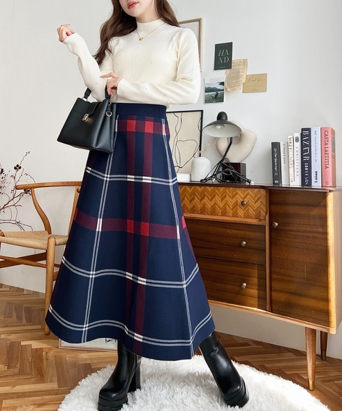 「moment+」 ニットスカート L ブラック レディース_画像7