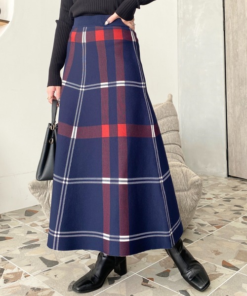 「moment+」 ニットスカート L ブラック レディース_画像8