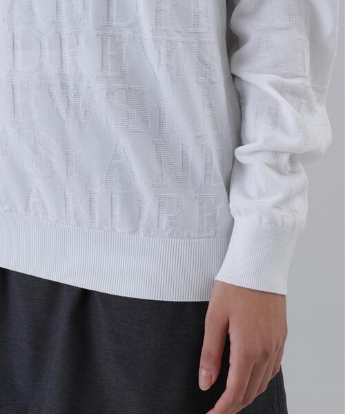 St ANDREWS ニット セーター 「St ANDREWS」ダブルロゴジャガードプル