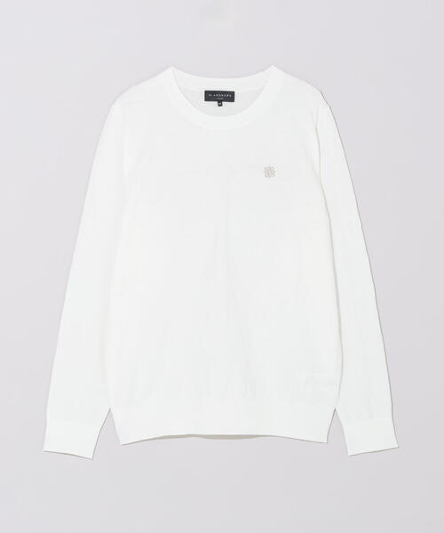 St ANDREWS ニット セーター ダブルロゴジャガードプルオーバーニット