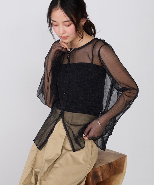 BASERANGE（ベースレンジ） 半袖Tシャツ S パープル レディース