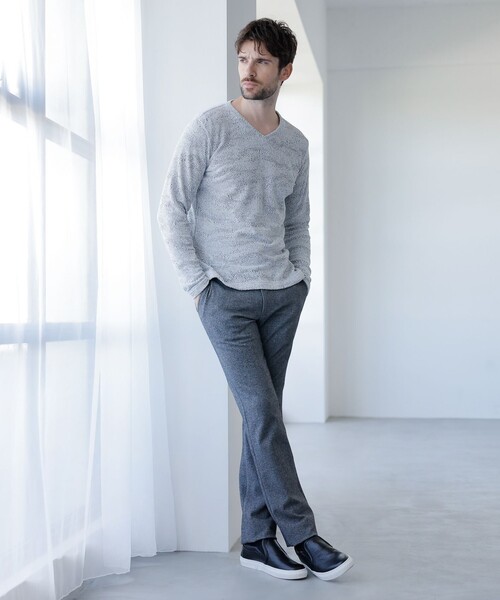 「EPOCA UOMO」 長袖Tシャツ 46 ネイビー メンズ_画像8