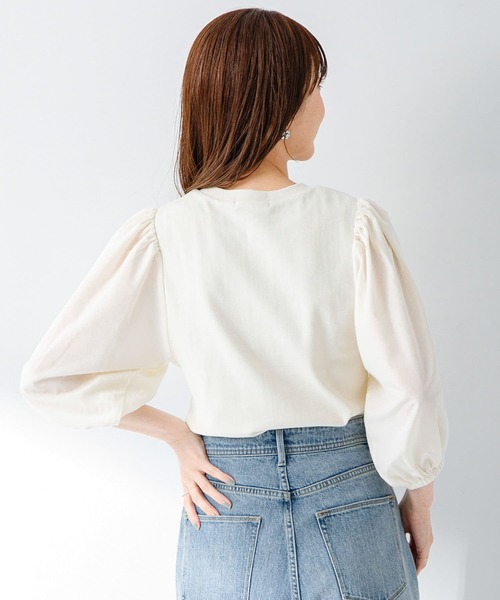 「URBAN RESEARCH Sonny Label」 7分袖カットソー FREE オフホワイト レディース_画像8