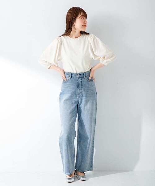 「URBAN RESEARCH Sonny Label」 7分袖カットソー FREE オフホワイト レディース_画像9