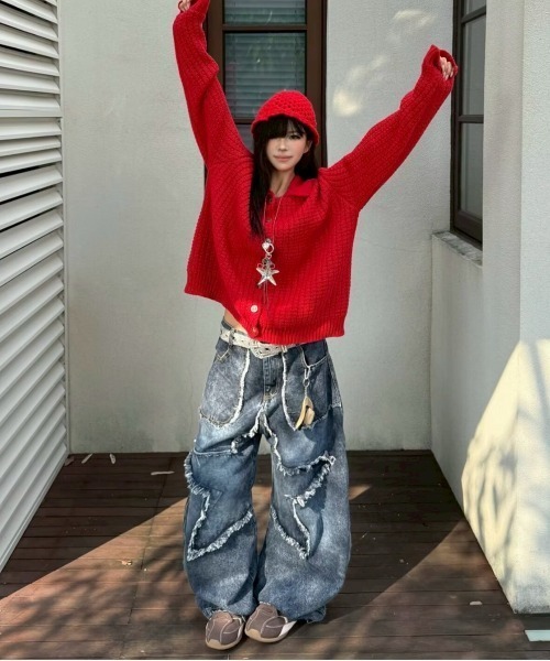 VIBGYOR ワイドパンツ ジーンズ デニム デニムパンツ 「LAMPOON