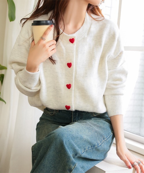 「KOBE LETTUCE」 ニットカーディガン M グレー レディース_画像6