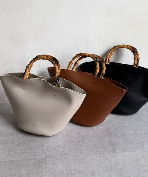 Chez toi（シェトワ） トートバッグ バンブーライク2WAYショルダー