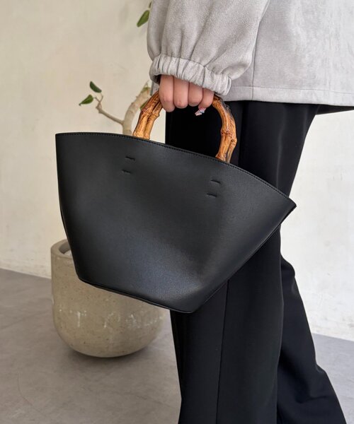 Chez toi（シェトワ） トートバッグ バンブーライク2WAYショルダー