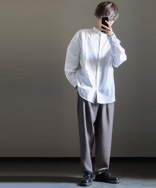 「Anytime Songs」 「HALHAM」長袖シャツ X-LARGE グレイッシュベージュ メンズ_画像2