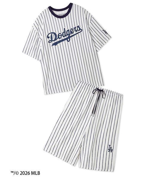 SNIDEL HOME パジャマ 「メンズ」「MLB」Tシャツセットアップ メンズ