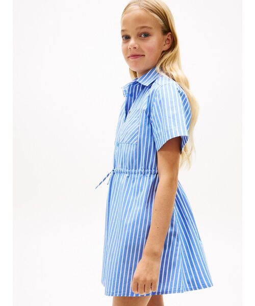 ワンピース POPLIN STRIPES SHIRT DRESS キッズ 子供服の画像