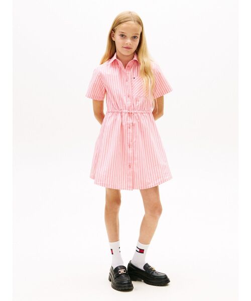 ワンピース POPLIN STRIPES SHIRT DRESS キッズ 子供服の画像