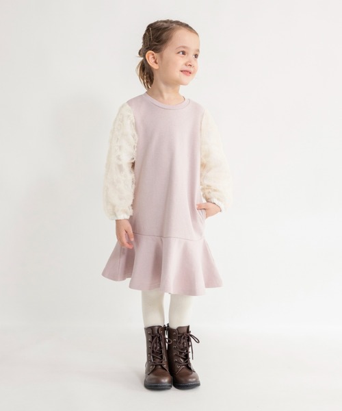 「branshes」 「KIDS」長袖ワンピース 120 ブラック キッズ_画像9