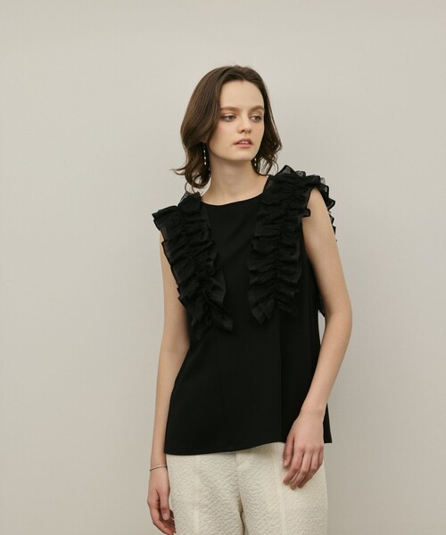 ❁レース切替フリルNS❁グレースコンチネンタル レース切替フレアドレス / GRACE CONTINENTAL | GRACE CONTINENTAL