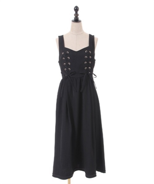 「axes femme POETIQUE」 ノースリーブワンピース MEDIUM グリーン レディース_画像3