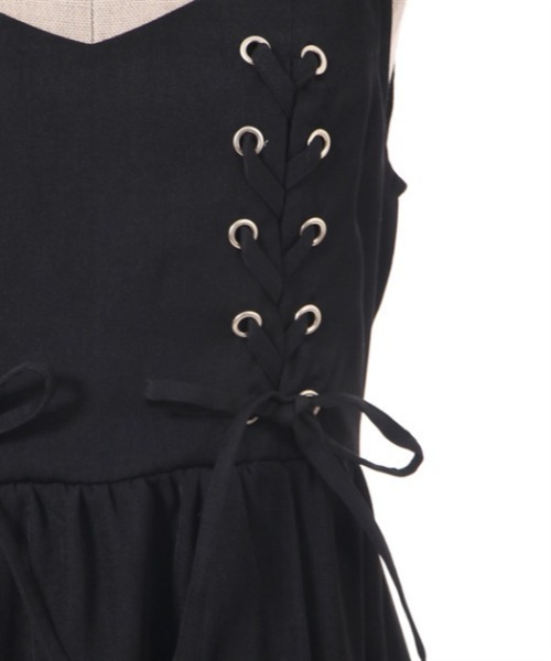 「axes femme POETIQUE」 ノースリーブワンピース MEDIUM グリーン レディース_画像8