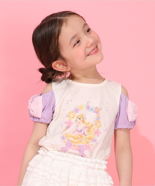 Disney（ディズニー） tシャツ プリンセス / リボンパフスリーブT