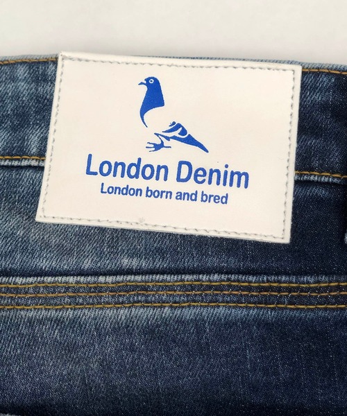 「London Denim」 スキニーデニムパンツ M ライトインディゴブルー レディース_画像2