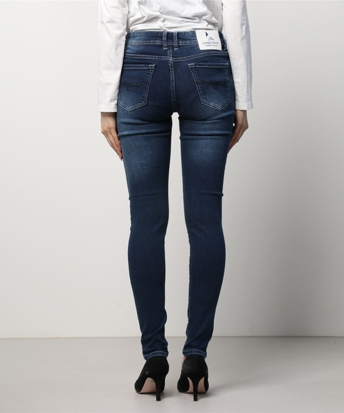 「London Denim」 スキニーデニムパンツ M ライトインディゴブルー レディース_画像5