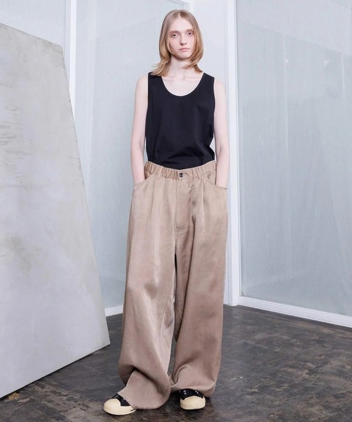 パンツ victim&co. wide easy pants VOAAOV（ヴォアーブ） ワイドパンツ パンツ PIGMENT CUPRO 5-Pocket