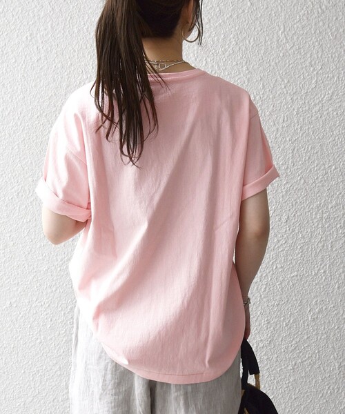 tシャツ 「SHIPS any別注」La Hutte:「洗濯機可能」デザイン ロゴ プリント TEE 26SS レディースの画像