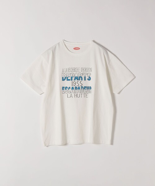 tシャツ 「SHIPS any別注」La Hutte:「洗濯機可能」デザイン ロゴ プリント TEE 26SS レディースの画像