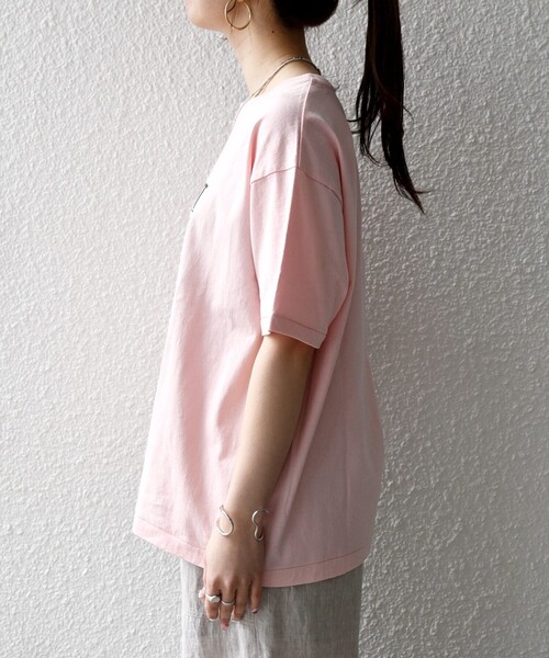 tシャツ 「SHIPS any別注」La Hutte:「洗濯機可能」デザイン ロゴ プリント TEE 26SS レディースの画像